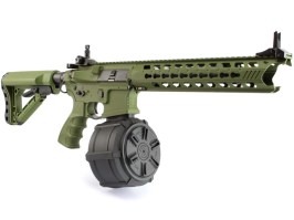 Cargador de tambor Hi-Cap para M4/M16, 2300 cartuchos, cuerda manual - negro [G&G]