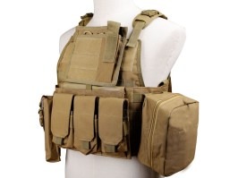 Chaleco táctico KINGRIN M4 600D - TAN [Imperator Tactical]