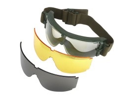 Gafas tácticas ATF oliva - transparente, humo, amarillo [Imperator Tactical]