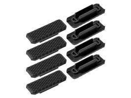 Cubiertas de carril de nylon M-LOK Tipo 1 (8 piezas) - Negro [JJ Airsoft]