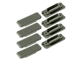 Cubiertas de carril de nylon M-LOK Tipo 1 (8 piezas) - gris [JJ Airsoft]