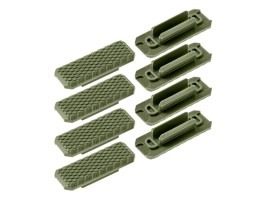 Tapas de carril de nylon M-LOK Tipo 1 (8 piezas) - OD [JJ Airsoft]