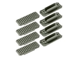 Cubiertas de carril de nylon M-LOK Tipo 2 (8 piezas) - gris [JJ Airsoft]