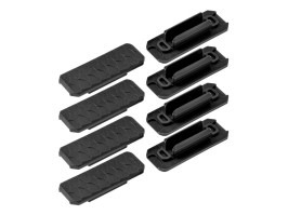 Cubiertas de carril de nylon M-LOK Tipo 3 (8 piezas) - Negro [JJ Airsoft]