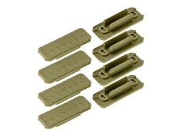 Cubiertas de carril de nylon M-LOK Tipo 3 (8 piezas) - TAN [JJ Airsoft]