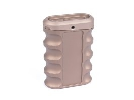 Empuñadura vertical multiángulo ajustable de 0-8° con control numérico (CNC), de aluminio (M-LOK & KeyMod) – FDE [JJ Airsoft]