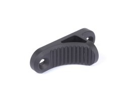 Reposamanos corto de aluminio mecanizado por CNC (topes para las manos) B5 para guardamanos KeyMod - Negro [JJ Airsoft]