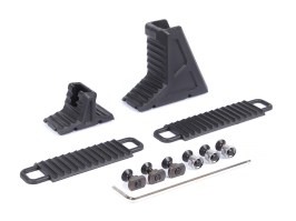 Kit de tope de mano Fullstop con paso de cable interno, M-LOK & KeyMod – Negro [JJ Airsoft]