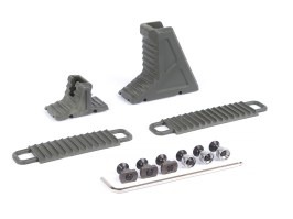 Kit de tope de mano Fullstop con paso de cable interno, M-LOK & KeyMod – Verde oliva [JJ Airsoft]