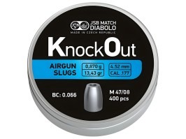 Diabolos KNOCKOUT Slugs 4,52mm (cal .177) / 0,870g - 400pcs [JSB Match Diabolo]