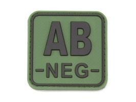 PVC 3D Parche de velcro tipo sangre AB Neg - OD [JTG]