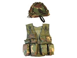 Conjunto de chaleco y casco de asalto para niños - DPM [KOMBAT Kids]