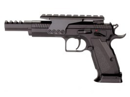 Pistola de airsoft CZ75 modelo Competition - fullmetal, blowback de CO2 [KWC]
