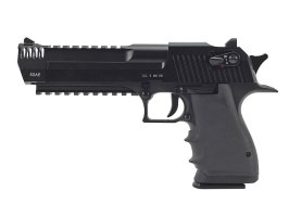 Pistola de airsoft DE .50AE L6 CO2, corredera metálica, blowback, full auto - Negra [KWC]