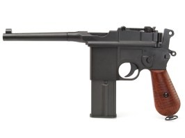 Airsoftová pištoľ M712 Broomhandle, celokov, BlowBack, full auto [KWC]