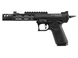Pistola airsoft Tandemkross CTHULHU GBB con caja de transporte - Negra [Lancer Tactical]