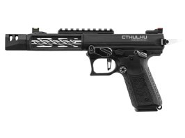 Pistola airsoft Tandemkross CTHULHU GBB con caja de transporte - Negro/Plata [Lancer Tactical]