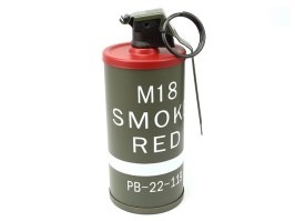 Granada de humo M18 ficticia - Contenedor de balines, rojo [A.C.M.]