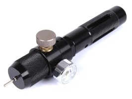 Cargador portátil de recarga de CO₂ para granadas de airsoft con manómetro [MadBull]