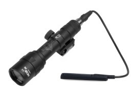 Mini linterna táctica LED M600U de alto brillo con montura RIS - Negra [Night Evolution]