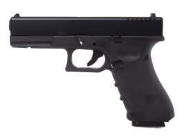 Pistola airsoft EU7, corredera metálica, Gas blowback - Negra [Raven]