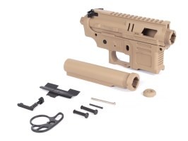 Cuerpo/receptor completo de nailon M4 con tubo de culata - TAN [SLONG Airsoft]