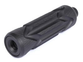 Silenciador metálico de 128 x 35 mm (SL10336A) - Negro [SLONG Airsoft]