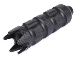 Silenciador metálico de 128 x 35 mm (SL10338A) - Negro [SLONG Airsoft]