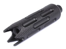 Silenciador metálico de 128 x 35 mm (SL10339A) - Negro [SLONG Airsoft]