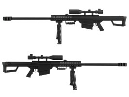 M82 BARRETT (SW-02A), full metal, bípode incluido - Negro [Snow Wolf]