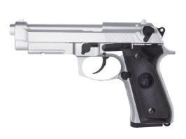 Pistola airsoft M9A1, gas blowback (GBB) - Plata [Snow Wolf]