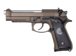 Pistola airsoft M9A1, gas blowback (GBB) - TAN [Snow Wolf]