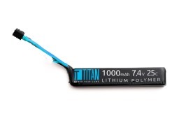 Battery Li-Po 7,4V 1000mAh 25C - Mini AK stick with the Dean [TITAN]