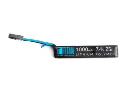 Batería Li-Po 7,4V 1000mAh 25C - Mini AK stick con el Tamiya [TITAN]