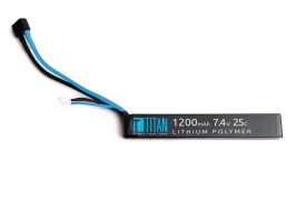 Batería Li-Po 7,4V 1200mAh 25C - Mini AK stick with the Dean [TITAN]