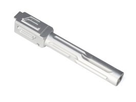 CNC Cañón exterior fijo para Umarex/VFC G 17 Gen.5, rosca +11mm - Plata [TTI AIRSOFT]
