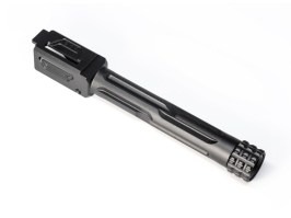 CNC Cañón exterior fijo para Umarex/VFC G 17 Gen.5, rosca -14mm - Negro [TTI AIRSOFT]