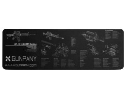 Alfombrilla para banco de limpieza de armas Gunpany AR15 (91 x 30 cm) [Vector Optics]