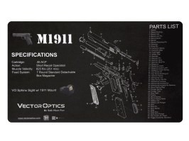 Alfombrilla para banco de limpieza de armas M1911 (50 x 31 cm) [Vector Optics]