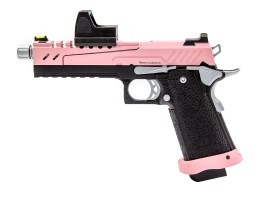 Pistola airsoft GBB Hi-Capa 5.1S con punto rojo - corredera rosa [Vorsk]