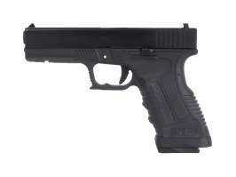 Pistola airsoft GP1799A - GBB, corredera metálica negra, armazón negro [WE]