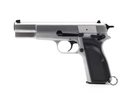 Pistola de airsoft Hi-Power MK3 - full metal, GBB, plata [WE]