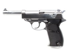 Pistola de airsoft P38 - metal, gas blowback - plata [WE]