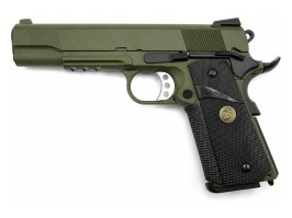 Pistola de airsoft M.E.U. SOC RAIL- OD, fullmetal, blowback [WE]