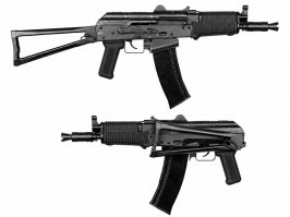 Rifle de airsoft AK74UN GBB - full metal, blowback, negro [WE]