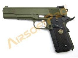 Airsoft pisztoly M.E.U. SOC RAIL- OD, fullmetal, visszahúzós pisztoly [WE]