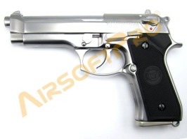 Pistola de airsoft M92F Níquel, fullmetal, blowback [WE]