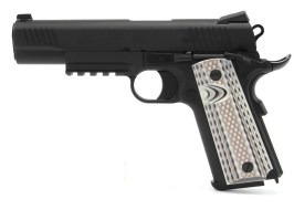 Pistola airsoft M45 A1 - GBB, full metal, negra [WE]