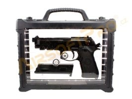 Pistola de airsoft M9A1 Gen2, negra, fullmetal, blowback, LED BOX [WE]