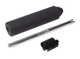 Silenciador de metal con el cañón extendido 6,03x130mm y cámara para WE P99 God of War [WE]